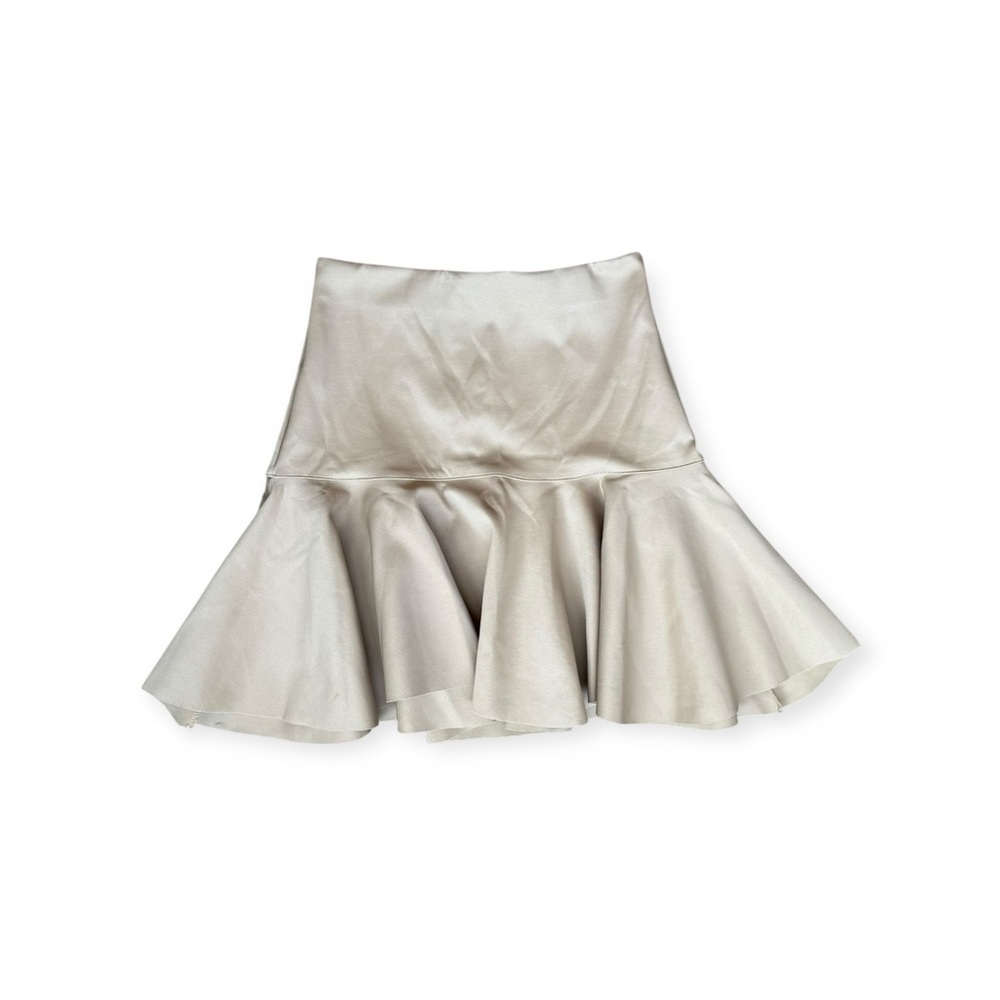 Robert Rodriguez mini skirt beige Sz 0 XS